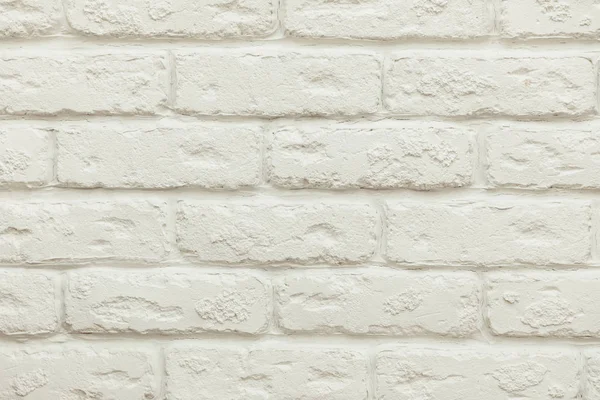 Close-up view of empty white brick wall background — Stock Photo