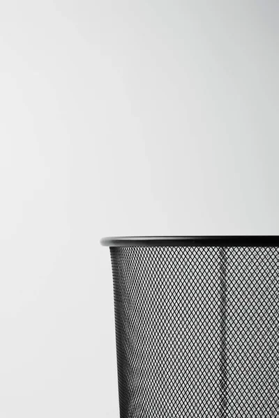 Close-up shot of office trash bin isolated on white — Stock Photo