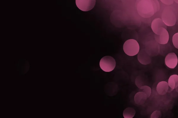 Abstract dark background with beautiful purple bokeh and copy space — Stock Photo