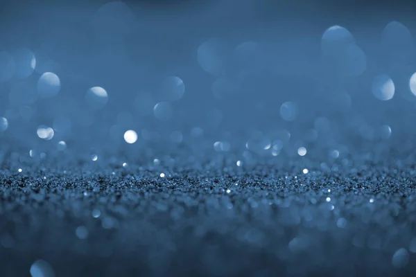Abstract beautiful background with blue glitter and bokeh — Stock Photo