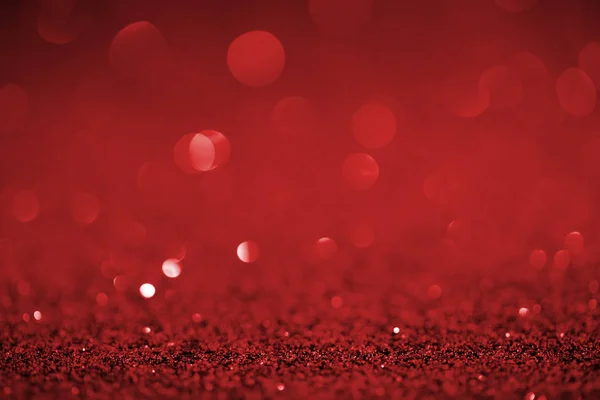 Abstract red glitter with bokeh on background — Stock Photo