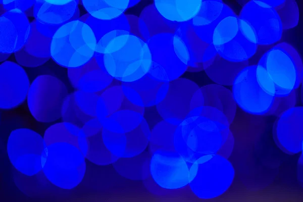 Beautiful blue bokeh christmas background — Stock Photo