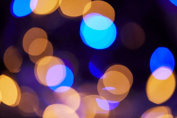 Fundo de Natal bokeh azul e dourado brilhante — Fotografia de Stock