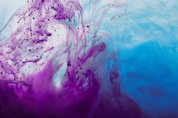 Abstract texture with purple and blue mixing paint — Stock Photo