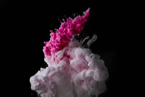 Fundo com respingo rosa abstrato de tinta — Fotografia de Stock