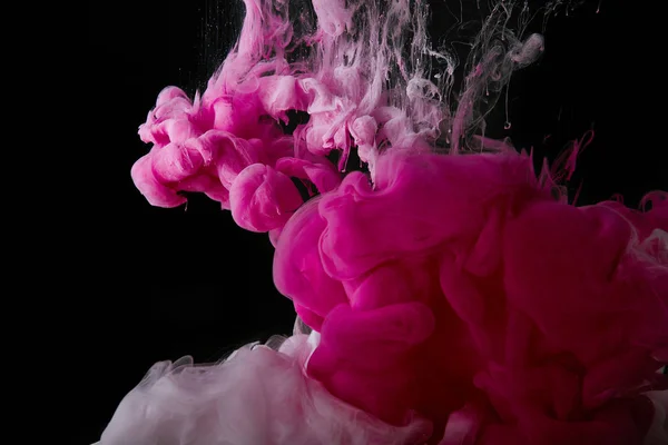 Fundo abstrato com respingo rosa de tinta — Fotografia de Stock