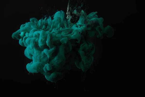 Abstrait fond d'écran sombre avec éclaboussure verte de peinture — Photo de stock