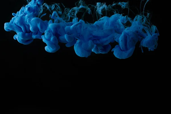 Fond avec des tourbillons bleus abstraits de peinture — Photo de stock