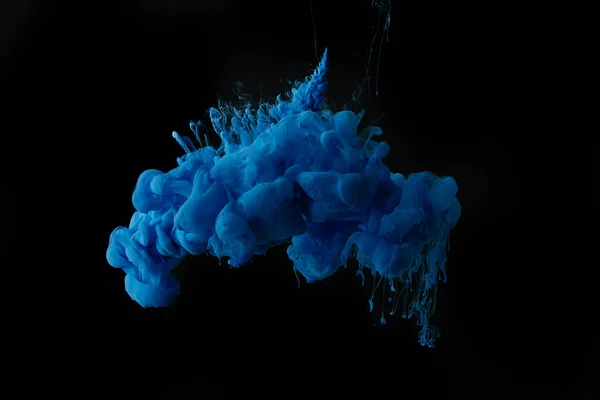 Fond avec éclaboussure bleue abstraite de peinture — Photo de stock