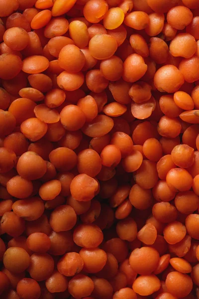 Close up de lentilhas vermelhas como fundo texturizado com espaço de cópia — Fotografia de Stock