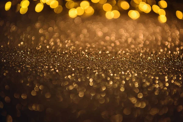 Selective focus of blurred sparkling lights and bokeh — Stock Photo