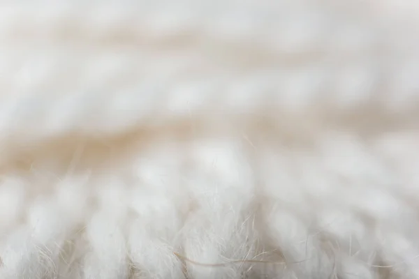 Quadro completo de textura de tricô branco como pano de fundo — Fotografia de Stock