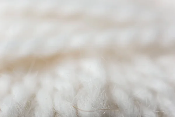 Full frame of white knitting texture as backdrop — Stock Photo