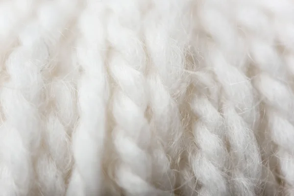 Full frame of white knitting texture as backdrop — Stock Photo