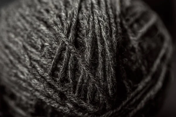 Full frame of grey yarn texture as background — Stock Photo