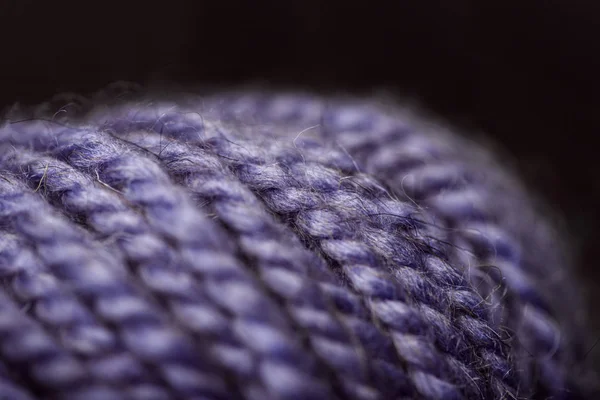 Full frame of purple yarn texture as background — Stock Photo