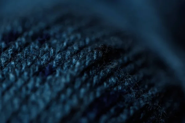 Full frame of blue yarn texture as background — Stock Photo