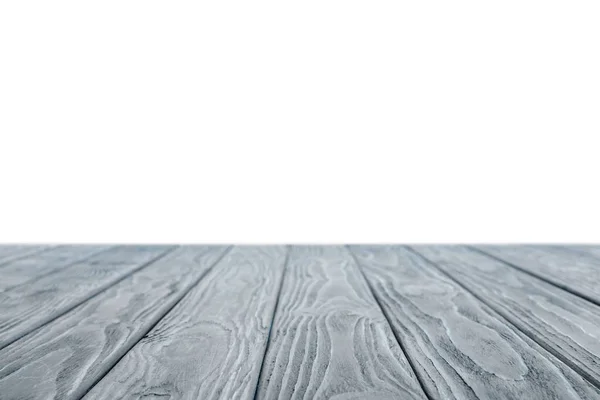 Materiale in legno rigato grigio su bianco — Foto stock