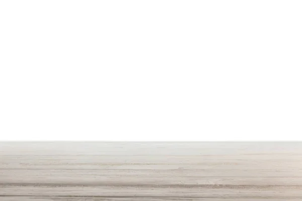 Superfície de madeira listrada cinza claro no branco — Fotografia de Stock