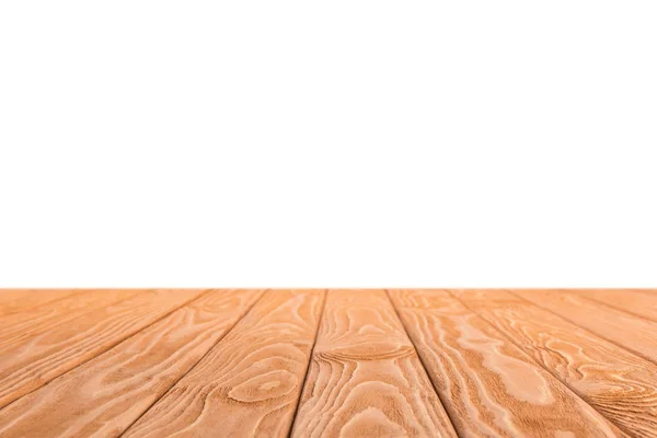 Fondo de madera rayado naranja sobre blanco - foto de stock