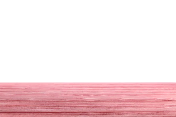 Pink rustic wooden background on white — Stock Photo
