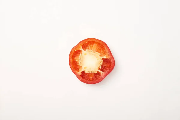 Studio shot of cut bell pepper on white background — Stock Photo