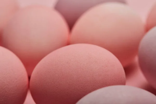 Close up of painted easter chicken eggs — Stock Photo