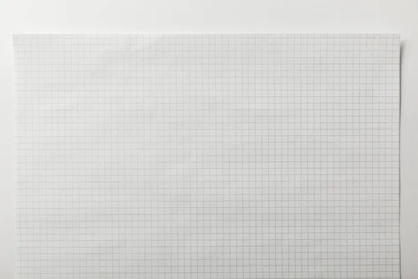 Vue du haut de la page carrée vierge sur fond blanc — Photo de stock