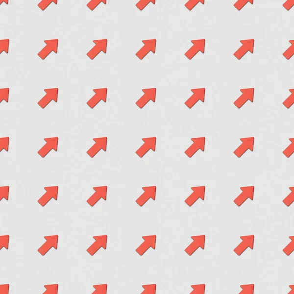 Collage of diagonal red pointers on grey background, seamless background pattern — Stock Photo