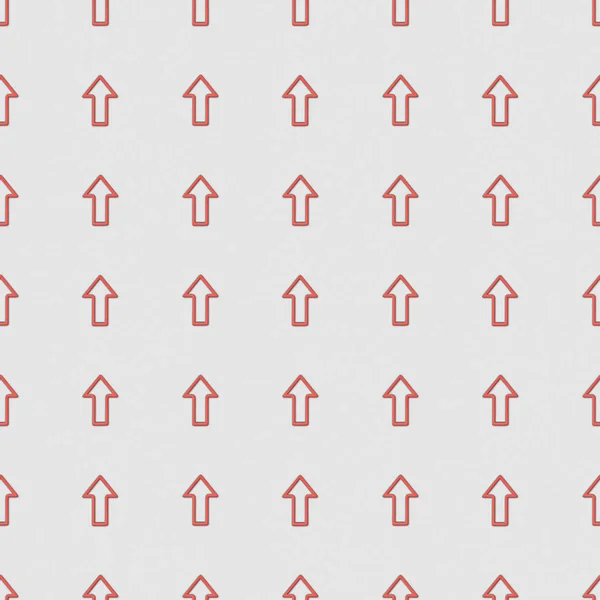 Collage of vertical red pointers on grey background, seamless background pattern — Stock Photo