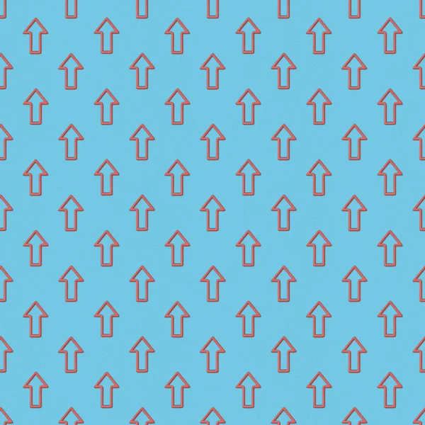 Collage of seamless background pattern with red pointers on blue background — Stock Photo