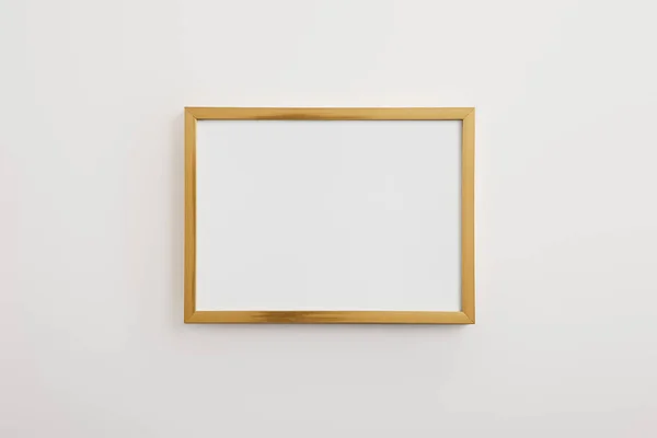 Wooden square, decorative frame on white background — Stock Photo