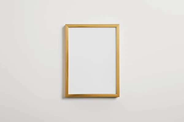 Quadro em branco de madeira no fundo branco — Fotografia de Stock