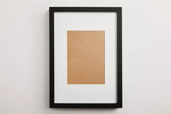 Black decorative frame on white background — Stock Photo