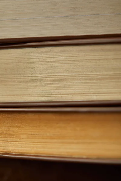 Close up view of old books with yellow pages — Stock Photo