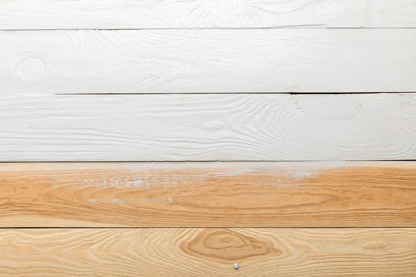 Textured wooden background painted in white with copy space — Stock Photo