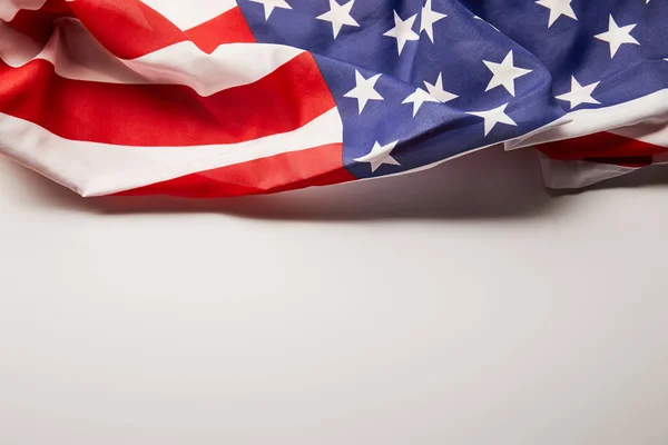 American flag on white background with copy space — Stock Photo