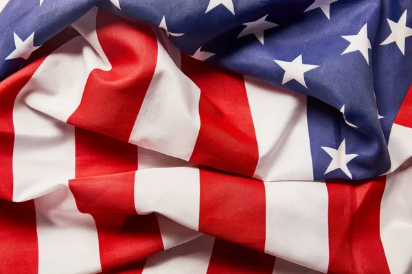 Close up view of crumpled stars and stripes — Stock Photo