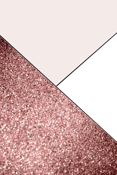 Fondo geométrico con brillo, blanco y rosa claro - foto de stock