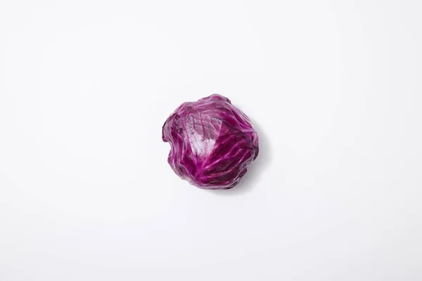 Top view of red cabbage on white background — Stock Photo