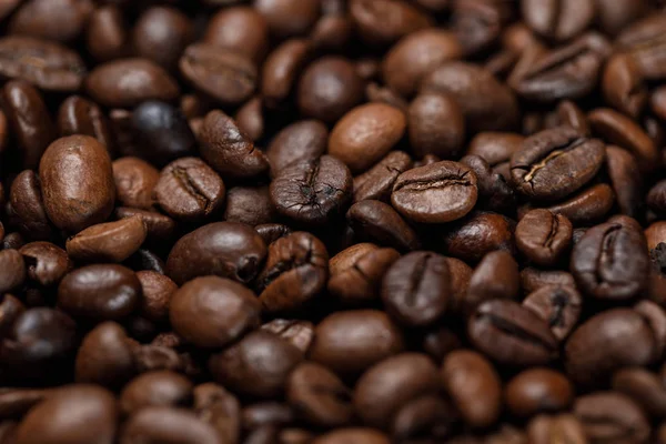 Close up view of delicious textured coffee grains — Stock Photo