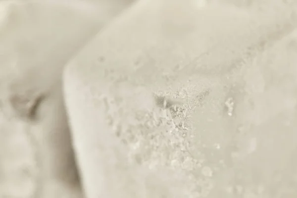Close up view of pure freeze textured ice cube — Stock Photo