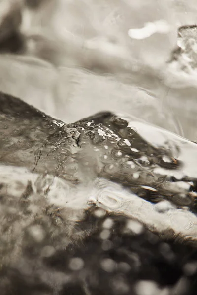 Close up view of  transparent wet textured ice cubes — Stock Photo