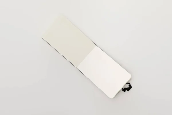 Top view of empty open notebook on white background — Stock Photo