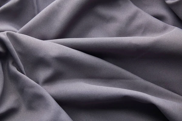 Fond de tissu texturé froissé gris — Photo de stock
