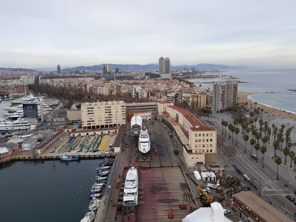 Visuté Montjuic Barceloně — Stock fotografie