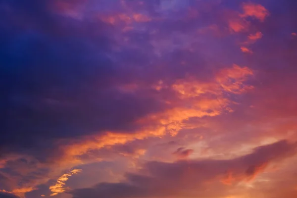 Dramatic Sunset Sky Purple Orange Sky Clouds — Stock Photo, Image