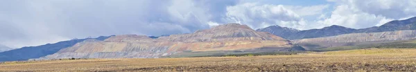 Panorama Oquirrh Mountain Range Which Includes Bingham Canyon Mine Kennecott — Stock Photo, Image