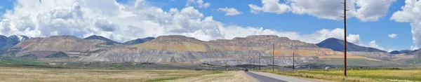 Панорама Oquirrh Гірського Хребта Яка Включає Себе Бінгем Каньйон Шахти — стокове фото