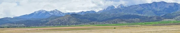Panorama Chaîne Montagnes Oquirrh Qui Comprend Mine Bingham Canyon Mine — Photo